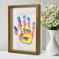 thumbnail image 6 of Family Handprint Kit, DIY Craft Keepsake Wooden Frame, Personalized Family Hand Casting Kit with Clear Acrylic Boards, Memory Gift for New Families Baby Pet(Brown), 6 of 6