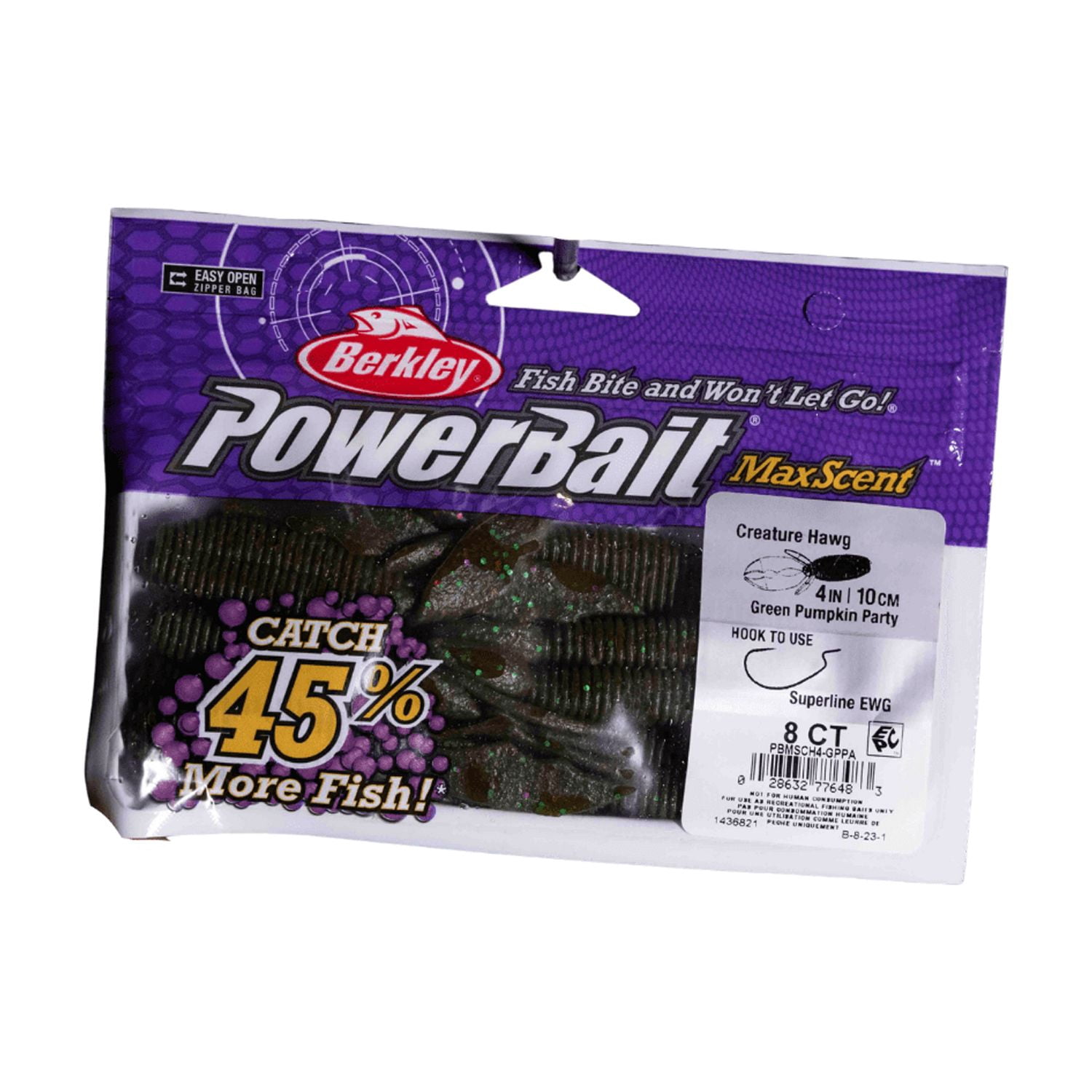 (2 pack) Berkley PowerBait MaxScent Creature Hawg Fishing Soft Bait