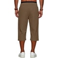 thumbnail image 5 of Men's Baggy Sweat Shorts Cotton Long Below Knee Fleece Capri Shorts Athletic Casual 3/4 Pants with Pockets,3XL, 5 of 7