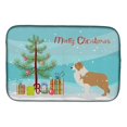 thumbnail image 1 of Carolines Treasures BB2940DDM Red Border Collie Merry Christmas Tree Dish Drying Mat, 1 of 3