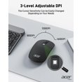 thumbnail image 2 of Wireless Computer Mouse Acer 2.4G Slim USB 800/1200/1600 DPI, 2 of 8