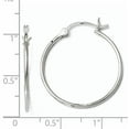 thumbnail image 3 of 925 Sterling Silver Hinged Hoop Earrings Round, 3 of 7