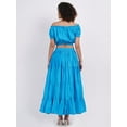 thumbnail image 6 of Wevez Plus Size 40 Inches Long Tribal Fusion 25 Yard Skirt (Turquoise), 6 of 6