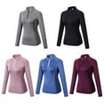 thumbnail image 6 of Womens Tops Autumn Zipper Long Sleeve Sports Fitness Yoga Training Quick Drying Clothes T-Shirts Sweatshirts Tops, 6 of 7