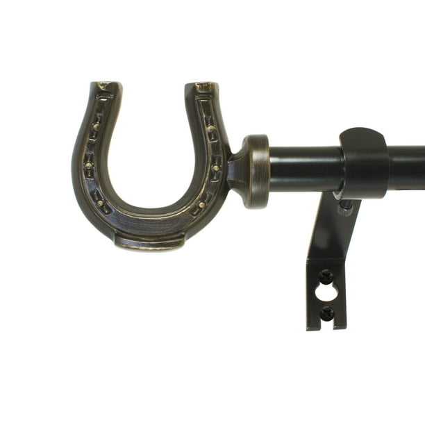 Mainstays Horseshoe 5/8inch Diameter Adjustable Drapery Rod Set
