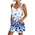 thumbnail image 2 of Aueoeo Summer Jumpsuits for Women 2024, Rompers & Overalls Short Casual Loose Jumpsuits for Women Summer Comfortable Jumpsuits with Pockets On Clearance, 2 of 5