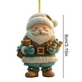 thumbnail image 5 of Shoreew Santa Claus Ornaments 2D Acrylic Cartoon Santa Pendant Christmas Tree Hanging Decoration for Holiday Tree Home Decor, 5 of 7