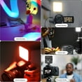 thumbnail image 3 of RGB Fotografía Luz, RGB LED Video Light 1200mAh Plastic Recargable Con 3 Soportes de Zapatos Fríos Para Vlogging, 3 of 7