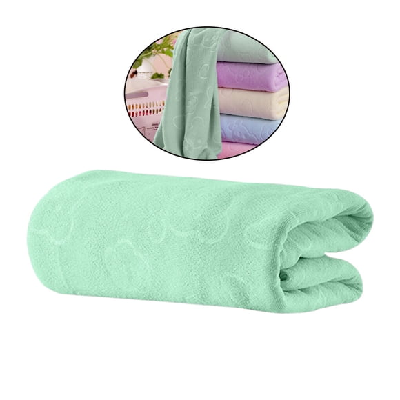 Yuarrent Toalla de baño de microfibra Toalla de playa absorbente de secado rápido para viajes deportivos Fitness Yoga Juegos de accesorios de baño Verde claro