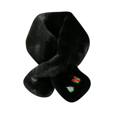 

Winter Christmas Plush Shawl Scarf Christmas Ornaments For Children Winter Hats And Scarf for Toddler Boys