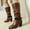 Brown, variant on Women's Plus Size Extra Wide Calf High Heel Dress Boots With Ankle