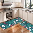 thumbnail image 3 of Kitchen Rugs Sets Of 2,Dark Teal Christmas Village Pattern Anti Fatigue Kitchen Mat Rugs Non Slip Washable,Decorative Kitchen Floor Mats for Kitchen,Sink,Laundry,17"X47", 3 of 5