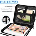 thumbnail image 5 of Zipper Binder with Shoulder Strap 2 inch 3 Ring Waterproof File Folder Organizer Bag 500 Sheet Cartoon Penguin Pattern, 5 of 8