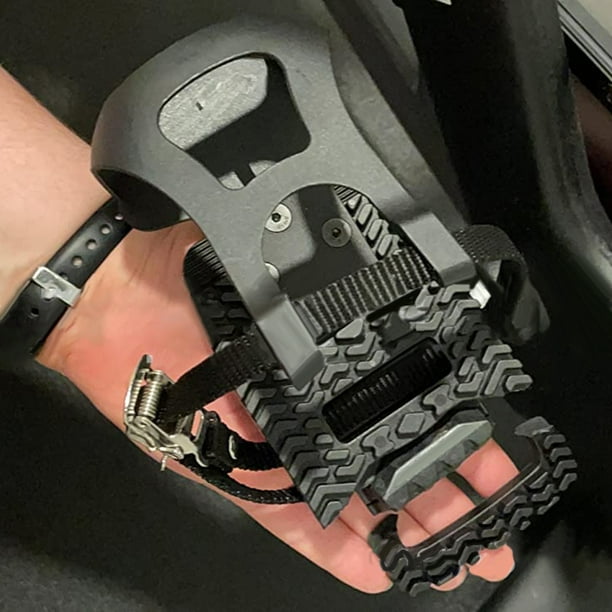 Bike Pedals with Toe Clip and Straps Compatible for Peloton Bike Bike Pedal Adapters Indoor Outdoor Exercise