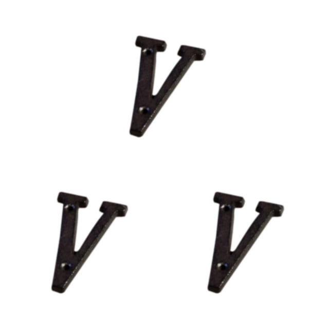 Transemion Durable And Rustproof Metal House Number Plaque For Stylish Door Decoration B17--V 3Set