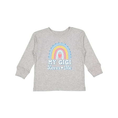 

Inktastic My Gigi Loves Me Retro Rainbow Gift Toddler Toddler Girl Long Sleeve T-Shirt