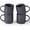 Matte Dark Charcoal, variant on Famiware Star 4-Piece Stoneware 12 oz Coffee Mug Set, Cappuccino White