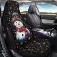 thumbnail image 7 of Chririnla Easy to Install Car Seat Covers for Automobile, Stretchy Fabric Lightweight Auto Seat Cover Set, Christmas Snowman Pattern, 7 of 7