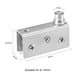 thumbnail image 2 of Ajustable Vidrio Puerta Bisagras Abrazadera, Inoxidable Acero Gabinete Pivote Bisagra Clip para 8-10mm Grosor Vidrio 52x16x26mm, 1 Par, 2 of 3