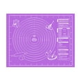 thumbnail image 1 of Tapete para hornear extragrande con medidas Tapete para hornear EVA antiadherente para amasar Tapete antideslizante EVA para encimera de cocina (fondo morado con letras blancas)., 1 of 3