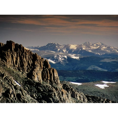 Patio Homes For Sale Denver Metro Area Longs Peak from Summit Lake Area, Mt. Evans Road, Front Range, Denver, Colorado Print Wall Art By Witold Skrypczak ()