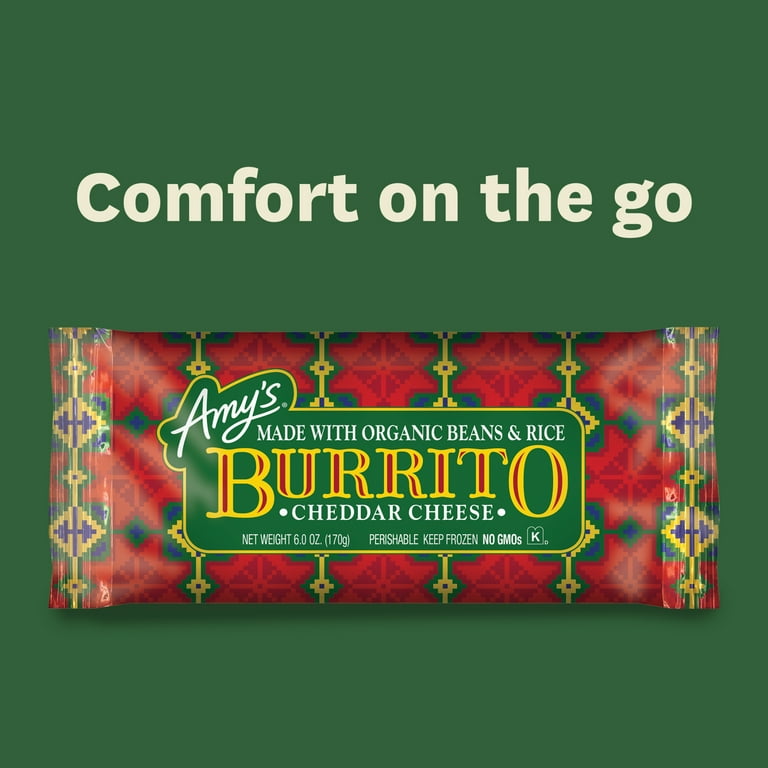 Cheddar Cheese, Bean and Rice Burrito, 6 oz Pouch, 4/Carton, Ships in 1-3 Business Days Cheddar Cheese, Bean and Rice Burrito, 6 oz Pouch, 4/Carton, Ships in 1-3 Business Days