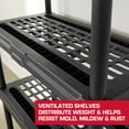 thumbnail image 5 of Hyper Tough 4-Shelf Black Plastic Storage Shelf, 36 in W x 18 in D x 53.2 in H, 600 lb Total Capacity, 5 of 9