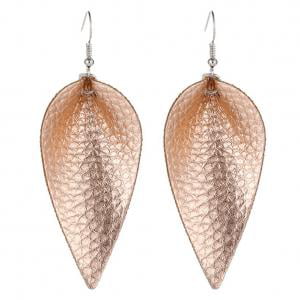 Boho Women Leaf Leather Earrings Ear Stud Hook Drop Dangle Jewelry Holiday Gift