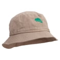 thumbnail image 5 of Chameleon Silhouette Embroidered Pigment Dyed Bucket Hat - Khaki OSFM, 5 of 5