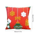 thumbnail image 3 of Christmas Pumpkin Pillow Cover - Festive Bow Decoration for Living Room Sofa - Soft Cushion Cover to Enhance Holiday Ambiance, Perfect for Christmas Decor, Red, 17.7*17.7in, 3 of 6