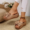 thumbnail image 3 of Mepaouo Orthopedic Sandals for Women 2025 Bow Arch Support Wedge Slides Open Toe Platform Summer Shoes, 3 of 9