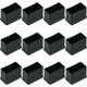 thumbnail image 1 of Paquete de 12 tapas protectoras rectangulares de fieltro de goma para patas de mesa o silla (negro, 15 x 30 mm), 1 of 5