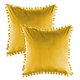 thumbnail image 1 of Dinheiro Funda de almohada sólida de terciopelo granular suave de 18x18 "adecuada para sofá dormitorio Coche paquete de 2 piezas, 1 of 5