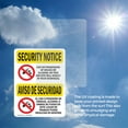 thumbnail image 6 of (2 Pack) Drugs Or Alcohol Dismiss Bilingual OSHA Security Notice Sign, 6 of 7
