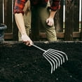 thumbnail image 5 of Steadline Professional Grade Garden Rake with Reinforced Stainless Steel Tines for Heavy Duty Leaf and Soil Work Comfortable Non-Slip Grip for Extended Use, 5 of 6