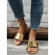 thumbnail image 4 of Gold Flat Sandals, Straps Women's Slippers, 4 of 5