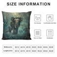 thumbnail image 5 of Orinice Elephant Forest Light Graphic Decorative Throw Pillow Cover for Home Couch Living Room Bed Sofa Short Plush Pillow Case 1PC 18x18in, 5 of 5