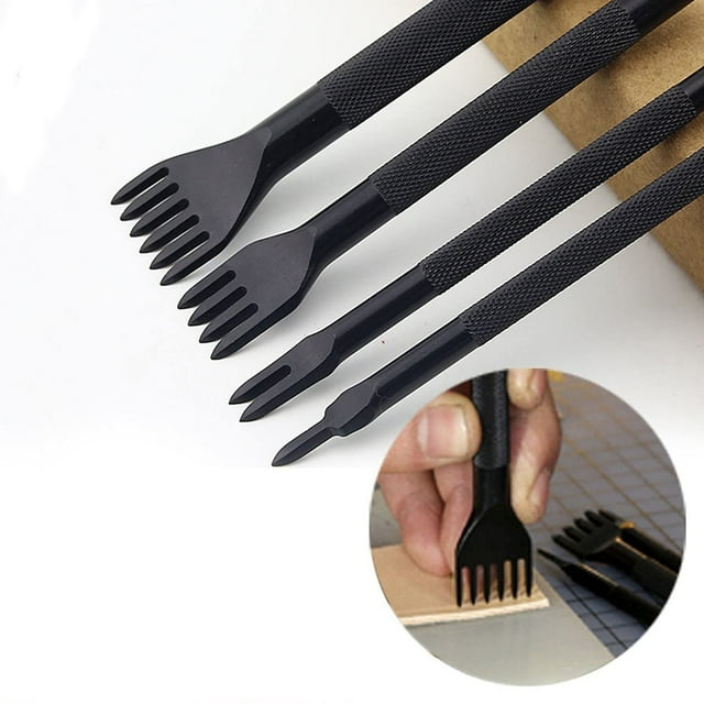 Craft 18Pcs Leather Sewing Tools Craft DIY Hand Stitching Kit with Groover Awl Waxed Thimble