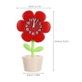 thumbnail image 2 of STRANDCHIC Red Flower Alarm Clock with Silent Movement, Portable Bedside Table Clock for Home and Office Decor, 2 of 8