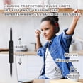 thumbnail image 4 of MIDOLA Volume Limited 85/110dB Kids Headphone Over-Ear/On-Ear Foldable Sound Noise Protection Headset with Inline AUX 3.5mm Cord w/Mic for Child School Cellphone Pad PC Notebook Black, 4 of 5