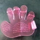 thumbnail image 1 of cepillos de baño de cinco dedos de color rosa, cepillo de masaje para gatos y perros, suministros de limpieza de belleza para mascotas de 12,5 a 10,5 cm, 1 of 4