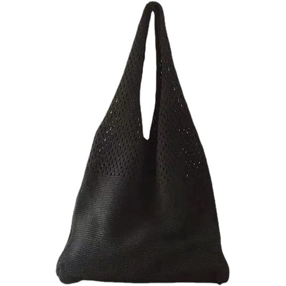Kukuzhu Crochet Tote Bag Fairycore Hobo Bag Women's Pack Summer Beach Bag Big Purses Casual Hollow Woven Shoulder Bags