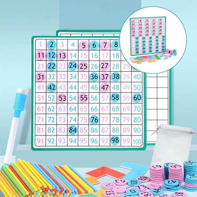 juguetes de tablero de aprendizaje,Juguete de aprendizaje de matemáticas de madera 1 de mesa,Imán Montessori 1-100 números consecutivos,Wooden Hundred Digital Board Education Hugo juguetes de tablero de aprendizaje