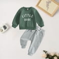 thumbnail image 2 of Xudanell Boy Baby Clothes Boys Winter Trousers Suit Letter Baby Cotton 9 12 18 24 Months Outfits 3-6 Month Boy Clothes Green 18-24 Months, 2 of 5