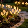 thumbnail image 2 of Rirool Solar Hyacinth Flower Lights Outdoor 2 Pack, Color Changing LED Garden Lights Waterproof Auto On/Off for Yard Patio Pathway Pink, 2 of 8