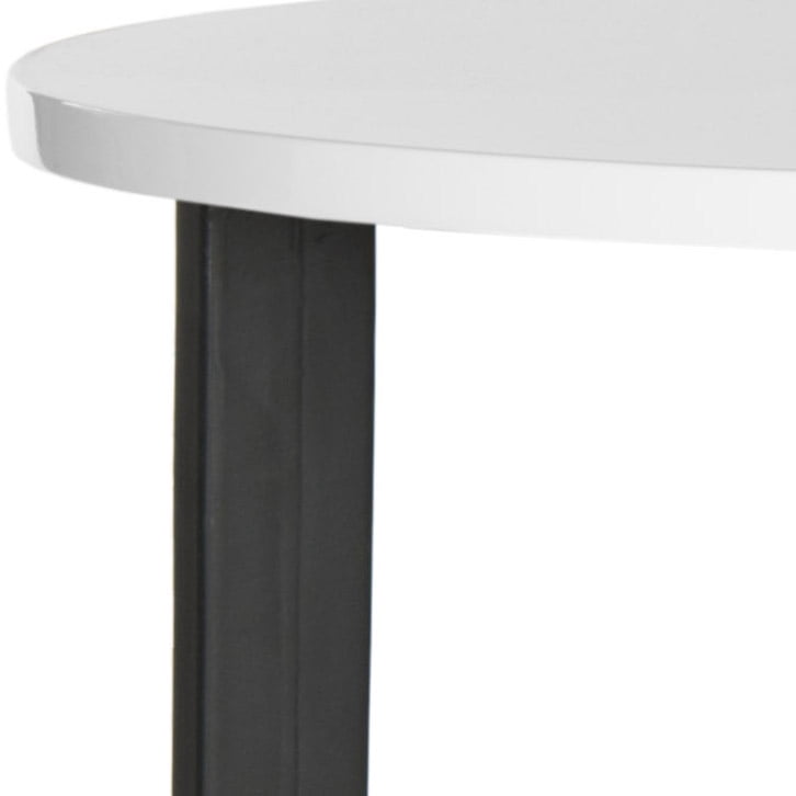 SAFAVIEH Ballard Mid Century Modern End Table, White/Black