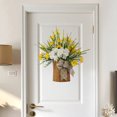 thumbnail image 1 of Artificial Flower Hanging Basket - Realistic Plastic Flowers For Home Decoration Outdoor Wedding And Photography Props, 1 of 3