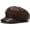 Dark Brown, variant on Womens PU Leather Newsboy Cap 8 Panel Paperboy Newsie Cap Bakerboy Beret Cabbie Hat