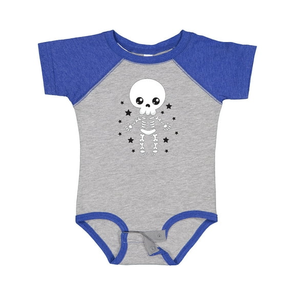 Inktastic Happy Halloween Spooky Skeleton and Stars Boys or Girls Baby Bodysuit