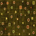 thumbnail image 1 of Ahgly Company Machine Washable Indoor Square Abstract Yellow Contemporary Area Rugs, 8' Square, 1 of 4